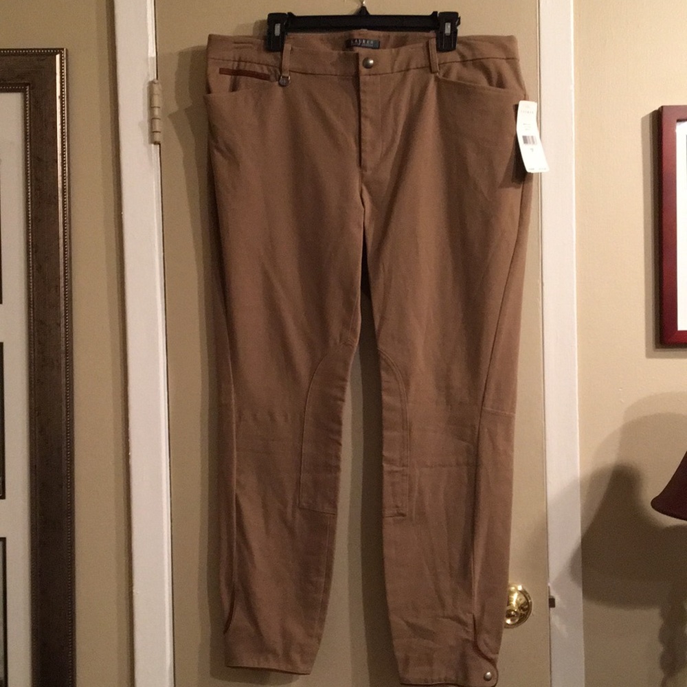 NEW - LRL Pant with faux suede trim detail